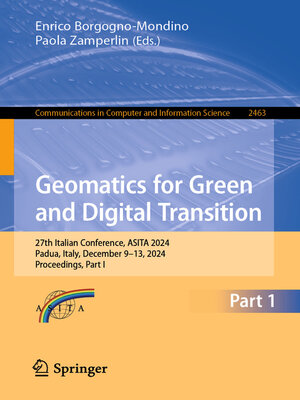 cover image of Geomatics for Green and Digital Transition